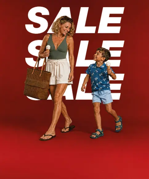 SALE auf Sommermode für Damen und Kinder mit saisonalen Outfits und Accessoires